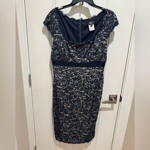 Tadashi Elegant Navy Lace Dress